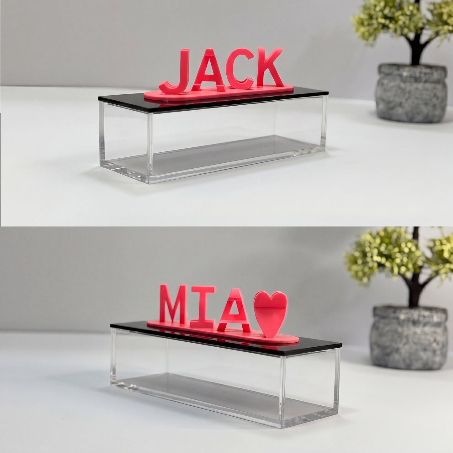 Personalized Dual Name Illusion Love