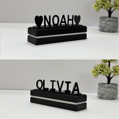 Dual Name Illusion Love - Personalized 3d Printed Gift